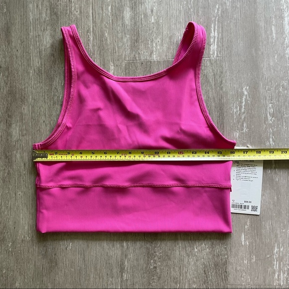 Lululemon Power Pivot Tank Top Rib - Sonic Pink - Picture 4 of 6